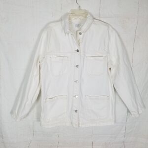 Top shop moto off white shacket size 8